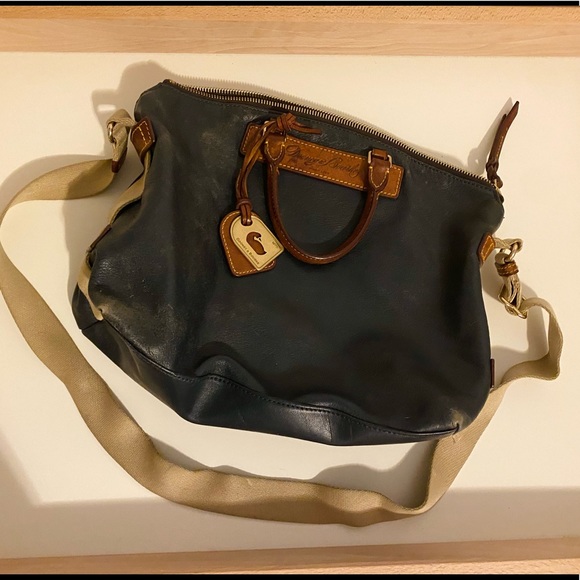 Dooney & Bourke Handbags - Navy Leather Dooney & Bourke Crossbody Bag